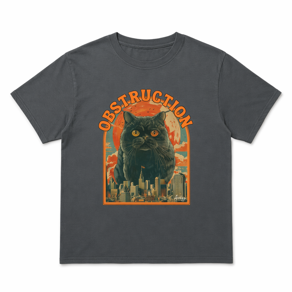 Cat Blockade Vintage Tee Smoke Grey