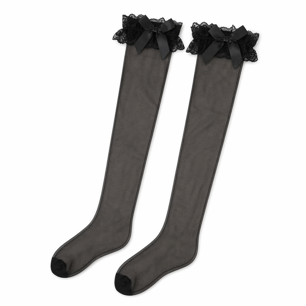 Kawaii Bow Stockings: A Head-Turner! Default