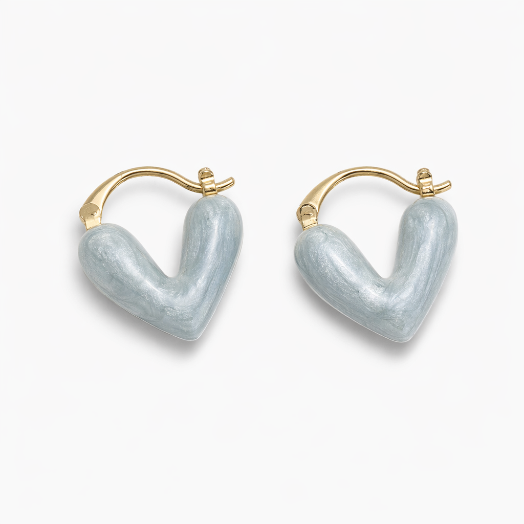 Korean Fashion Heart-Shaped Hoop Earrings 4