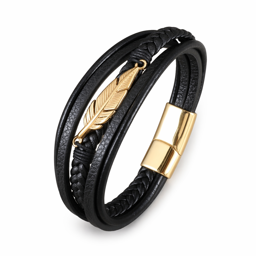 Braided Charm Bracelet Made from Vegan Leather 10