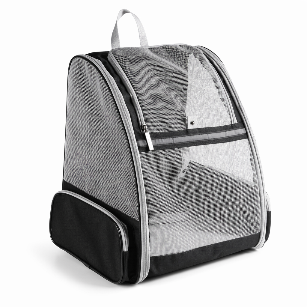 Pet Travel Backpack - Airy and Ventilated Black