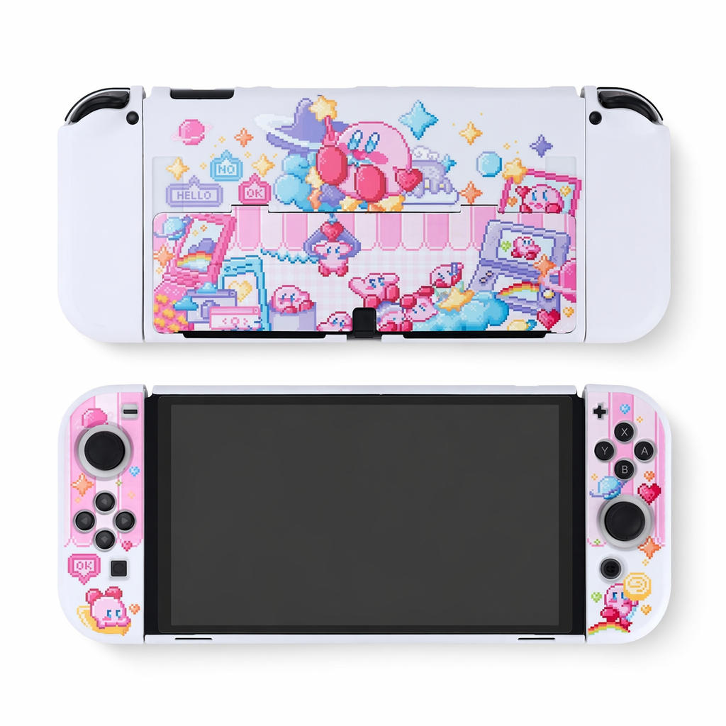 Kawaii Kirby Switch OLED Case Default