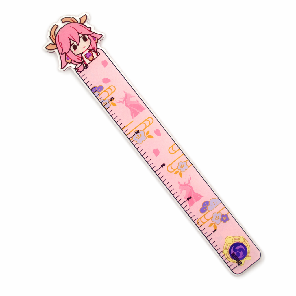 Genshin Impact Acrylic Rulers with Character Designs Yae Miko