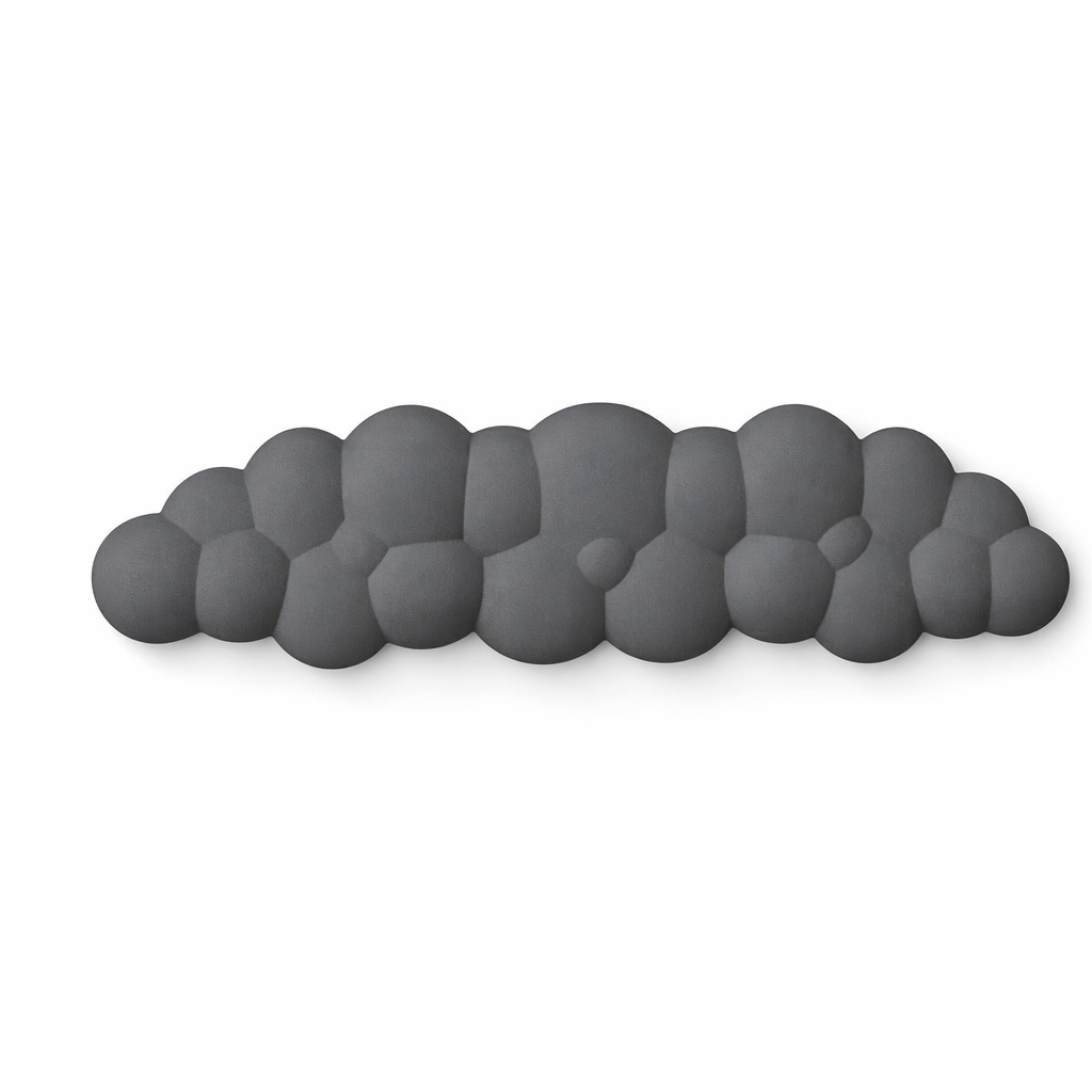Cloud Keyboard Wrist Rest with Memory Foam grey long