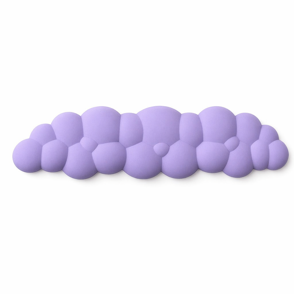 Cloud Keyboard Wrist Rest with Memory Foam purple long