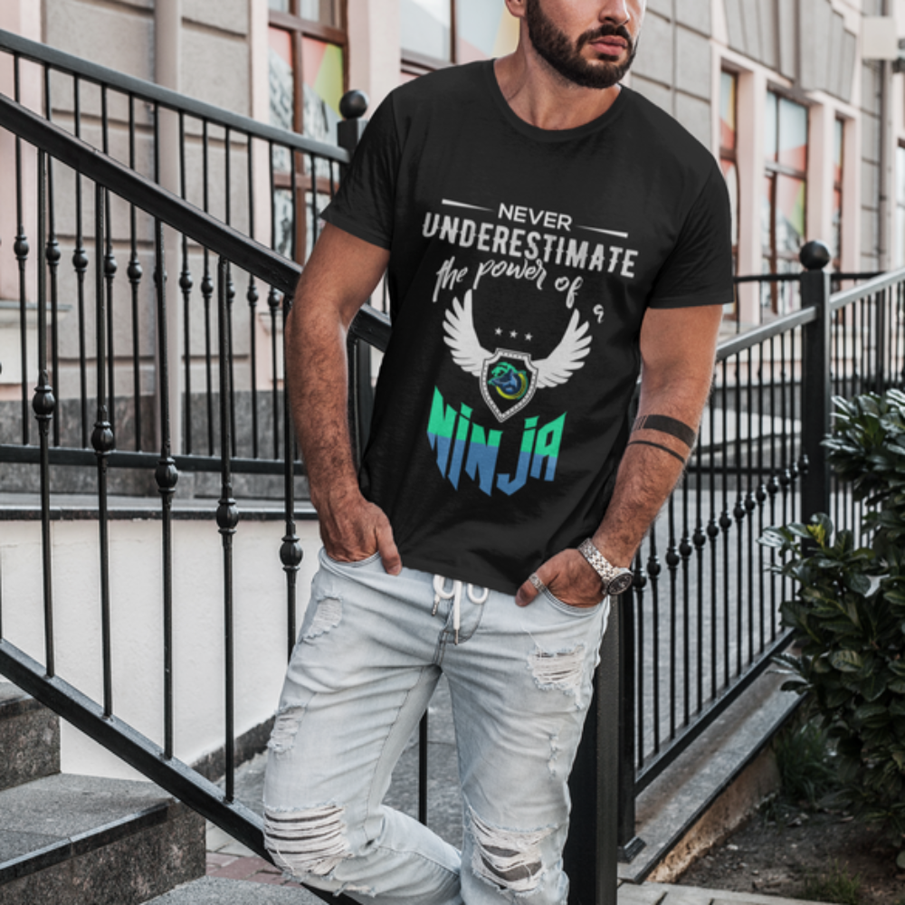 Green Text Ninja Power Short Sleeve Tee