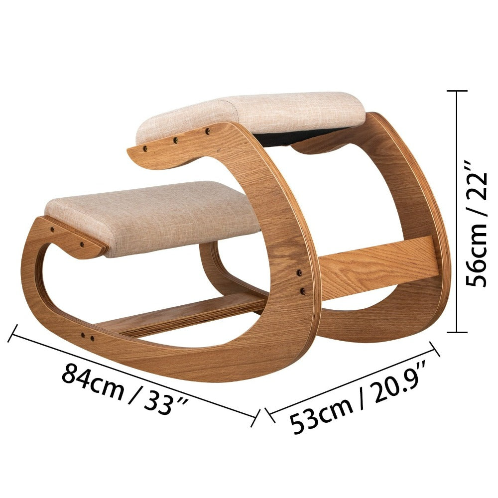 Ergonomic Rocking Kneeling Seat - Improved Comfort and Posture Support