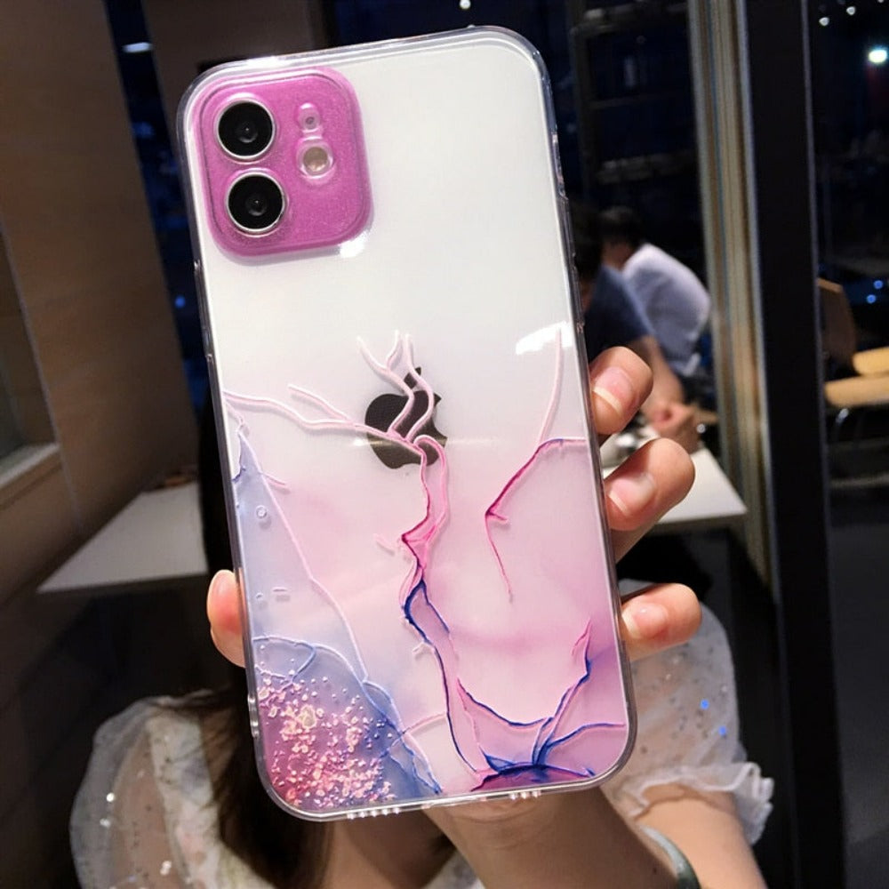 Clear Watercolor Case for iPhone