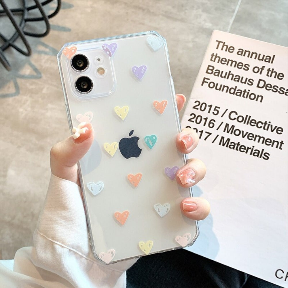 Heart-Shaped Clear iPhone Case for Maximum Protection