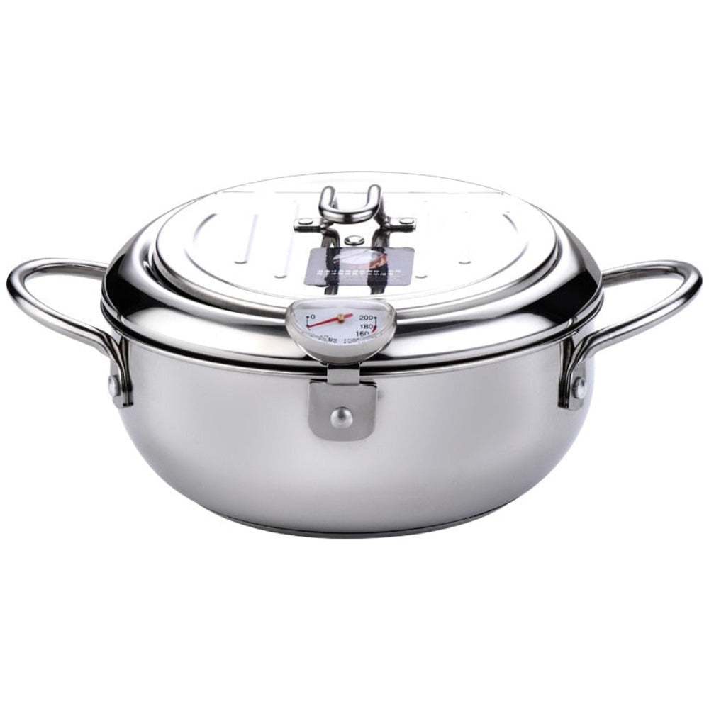 Japanese Cuisine Fryer with Built-in Thermometer