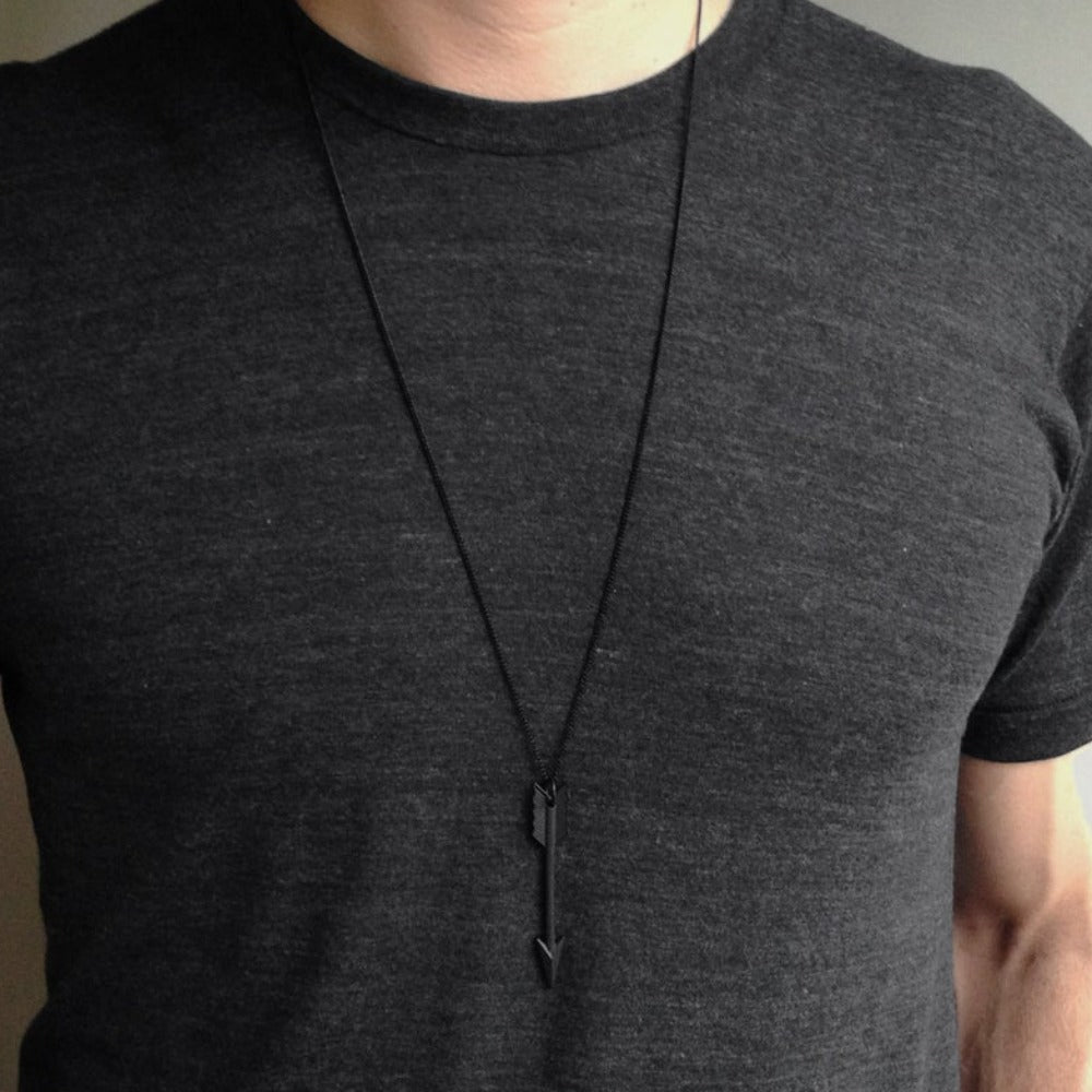 Arrow Pendant Long Unisex Necklace
