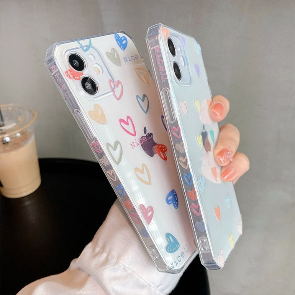 Heart-Shaped Clear iPhone Case for Maximum Protection