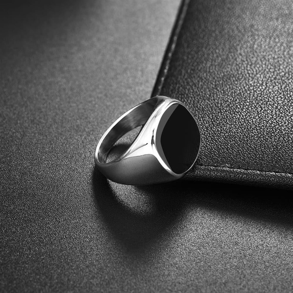 Stainless Steel Signet Ring for Men