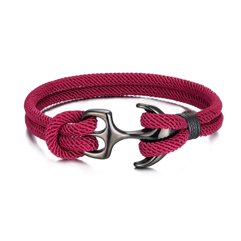 Anchor Bracelet with Rope Design