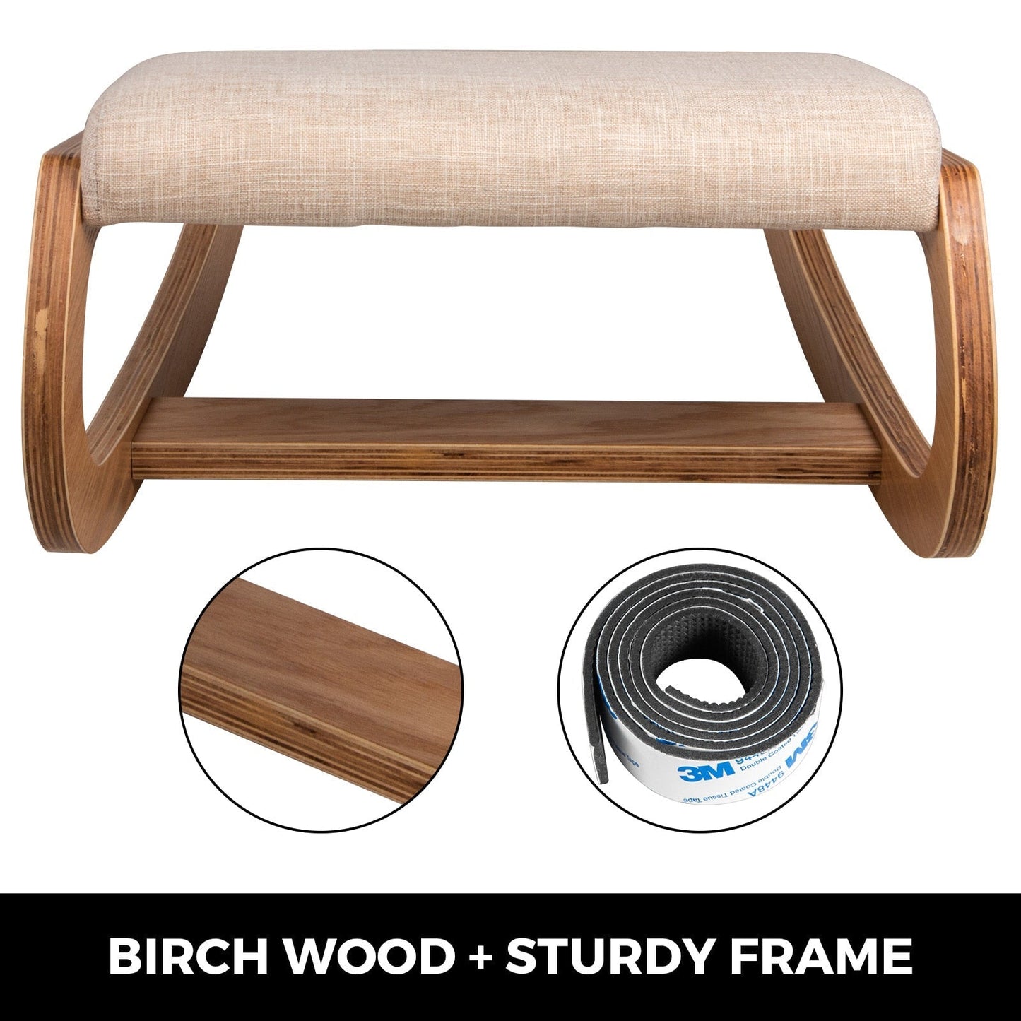 Ergonomic Rocking Kneeling Seat - Improved Comfort and Posture Support