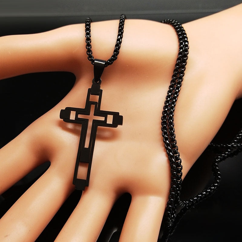 Cross Hollow Necklace