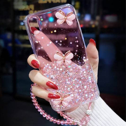 Glittery Butterfly Patterned Protective Cover
