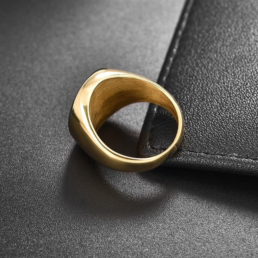 Stainless Steel Signet Ring for Men