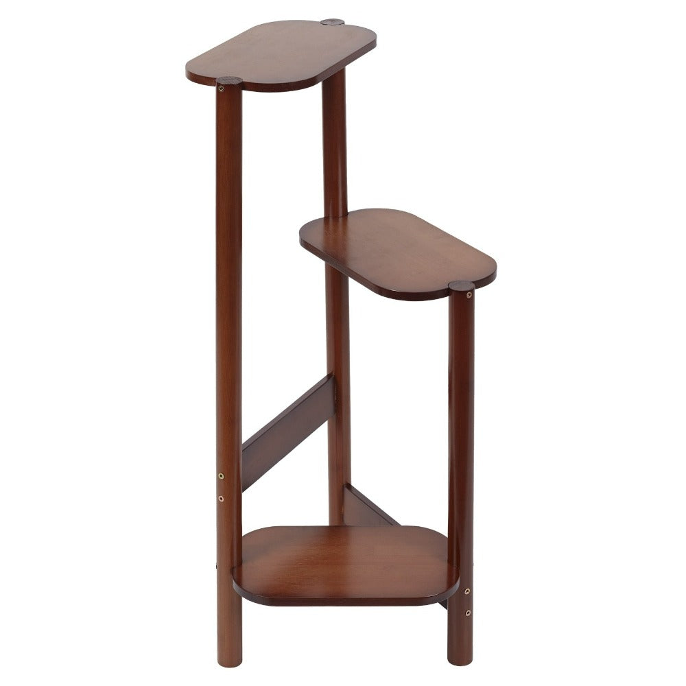 Bamboo Triple Tier Indoor Plant Shelf