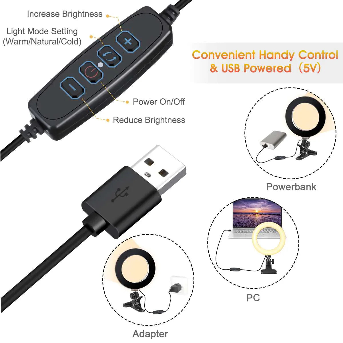 LED Ring Light Stand with Clip - The Ultimate 2-in-1 Lighting Solution