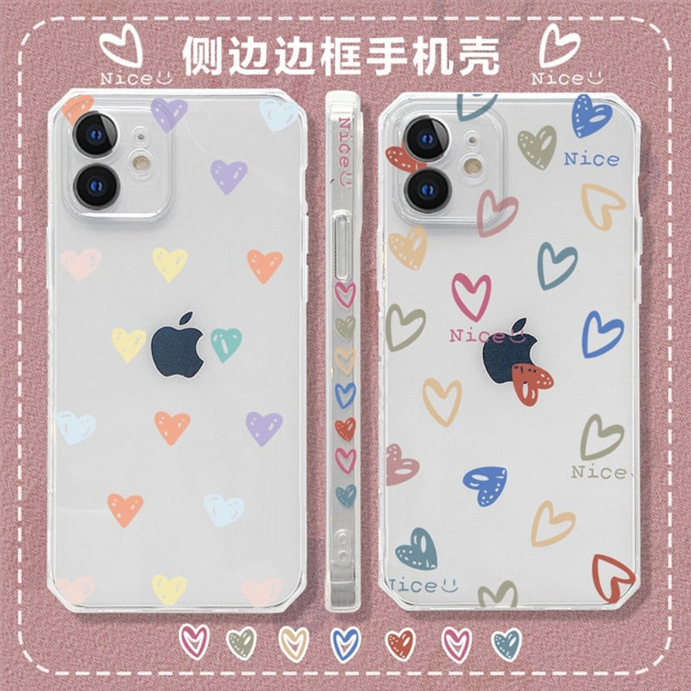 Heart-Shaped Clear iPhone Case for Maximum Protection
