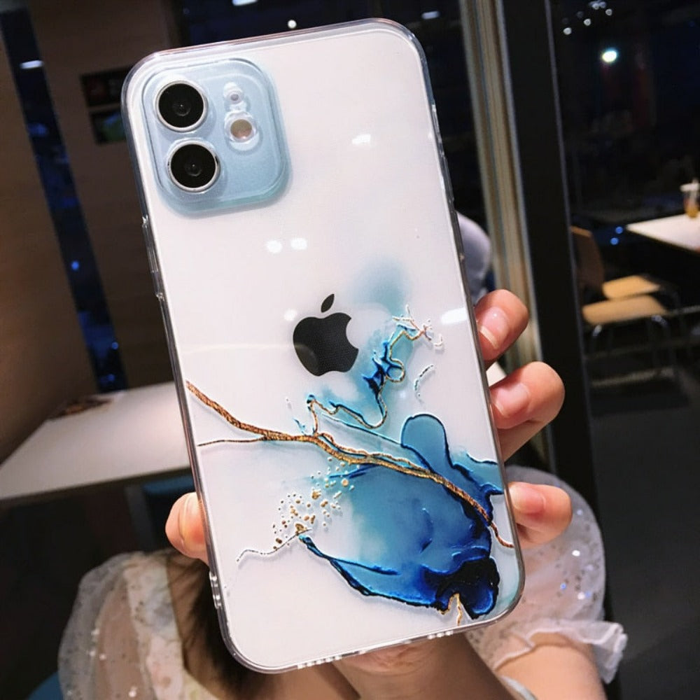 Clear Watercolor Case for iPhone