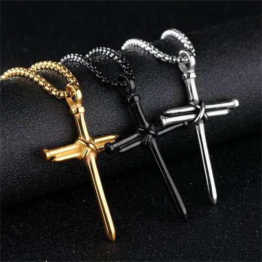 Cross Collar: gold, black cross, minimal style