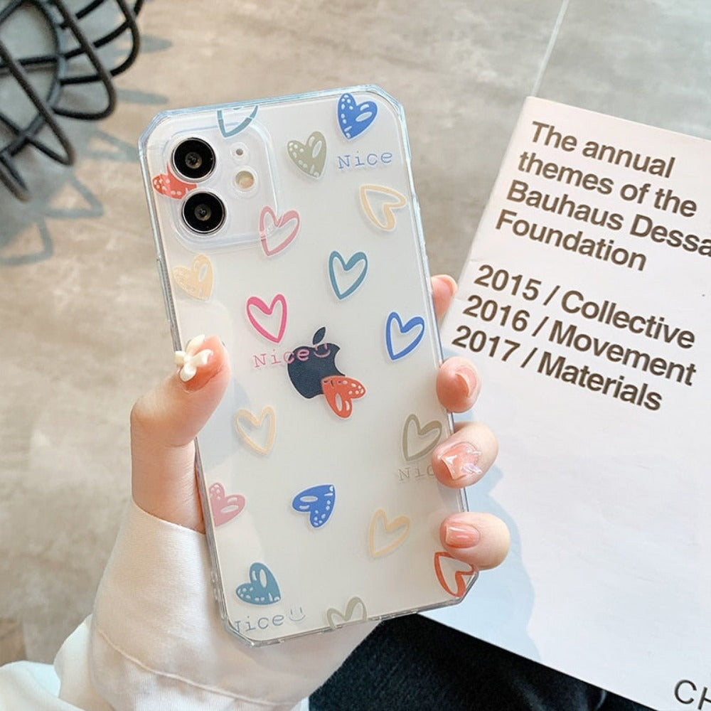 Heart-Shaped Clear iPhone Case for Maximum Protection