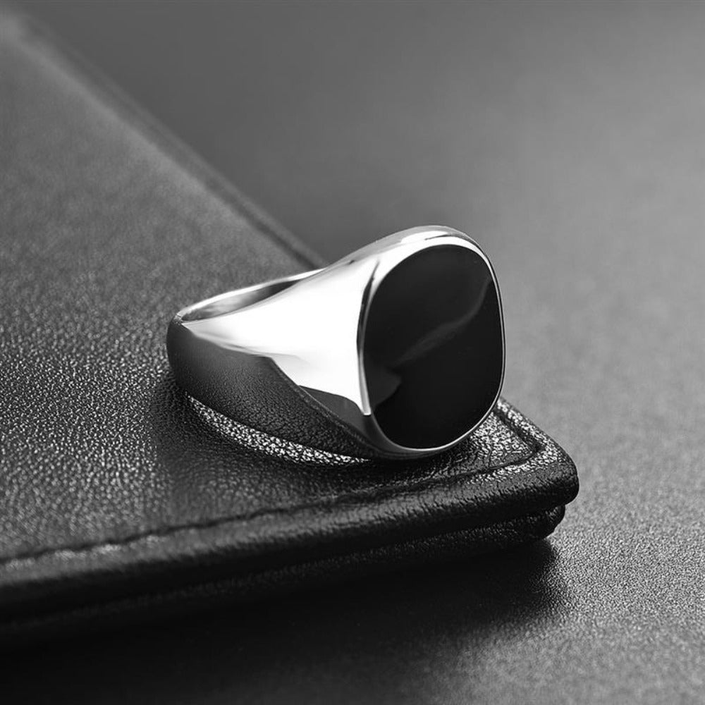 Stainless Steel Signet Ring for Men