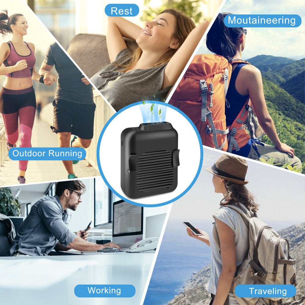 Handsfree Waist Clip Cooling Fan - Portable and Compact