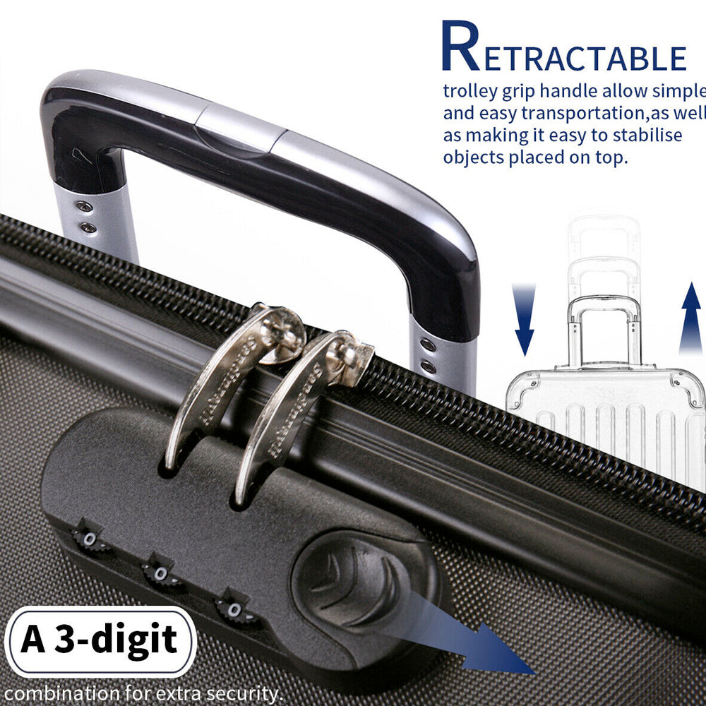 Durable Trio of 360° Wheeled Travel Bags