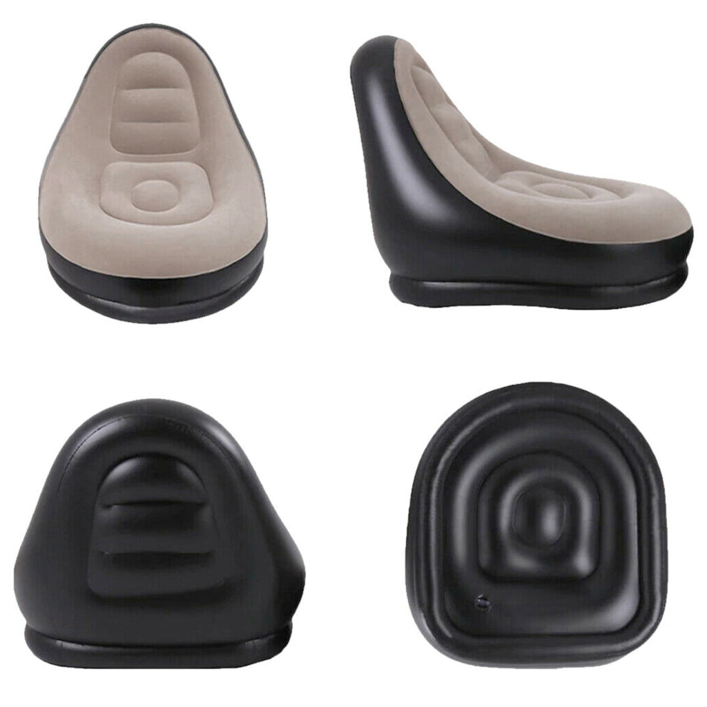 Large Bean Bag Sofa Set with Inflatable Footrest