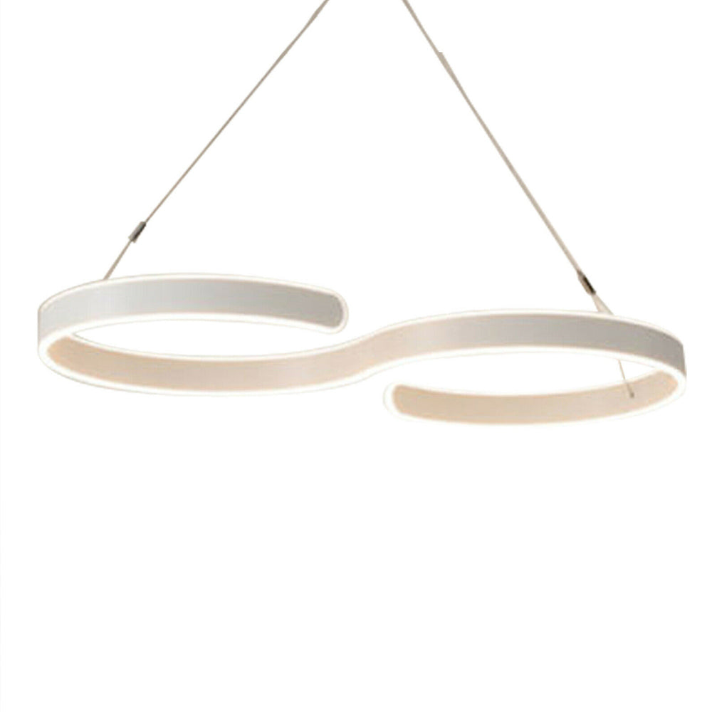 Contemporary LED Swirl Shaped Acrylic Light Fixture