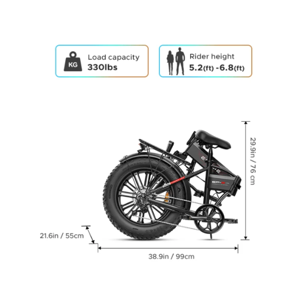 Foldable 750W E-Bike with Shimano 7-Speed Transmission: Unleash Your Speed