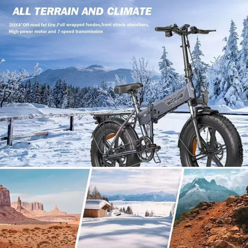 Foldable 750W E-Bike with Shimano 7-Speed Transmission: Unleash Your Speed
