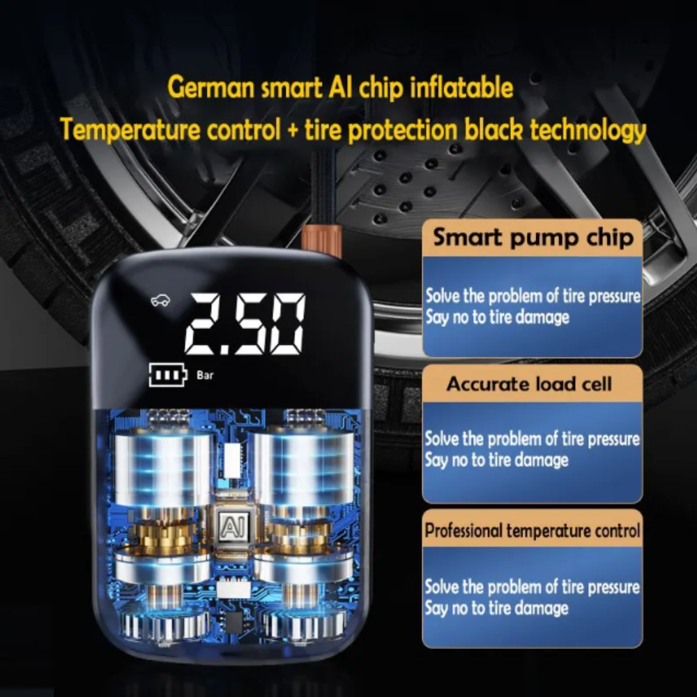 Compact Wireless Digital Air Pump