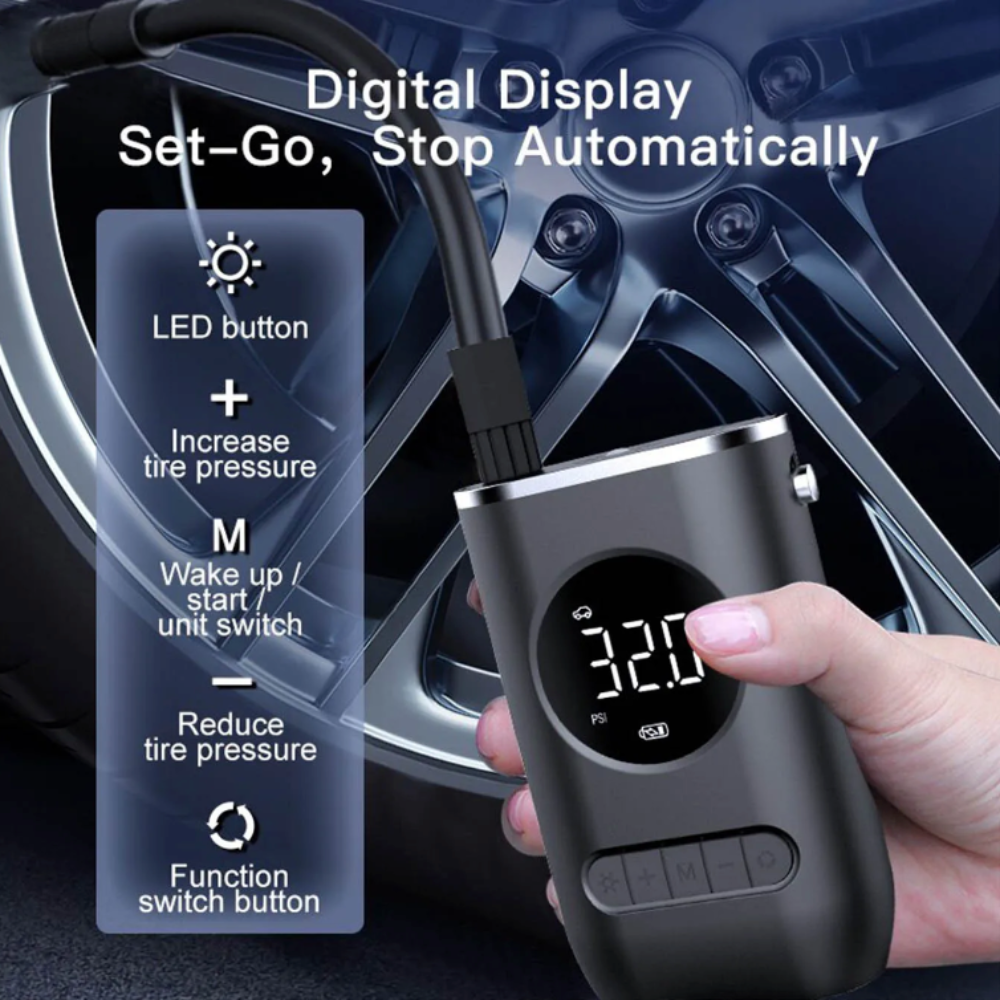 Compact Digital Wireless Air Compressor