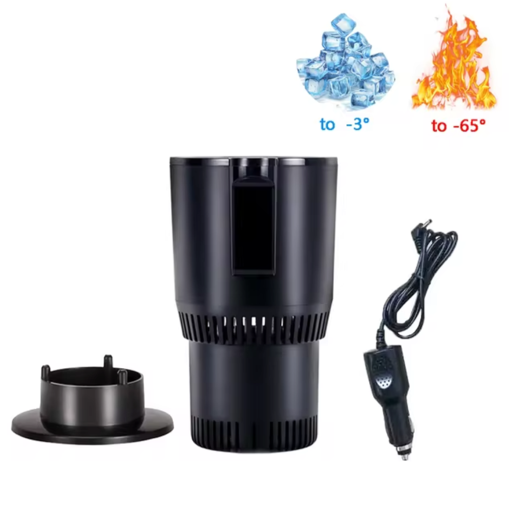 Smart Cooler Cup Holder with Digital Display - All-in-One Solution for Keeping Your Beverages Chilled