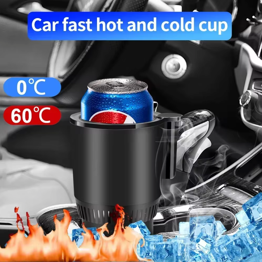 Smart Cooler Cup Holder with Digital Display - All-in-One Solution for Keeping Your Beverages Chilled