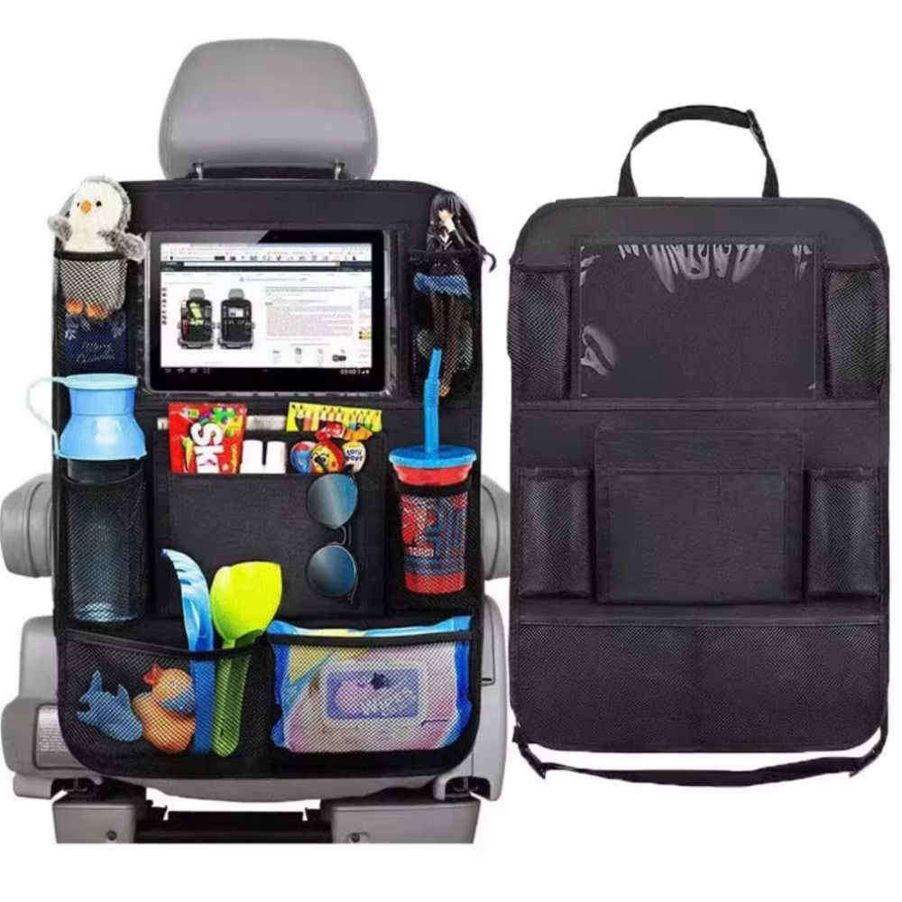 Car Backseat Organizer with Tablet Holder for Touch Screen Devices