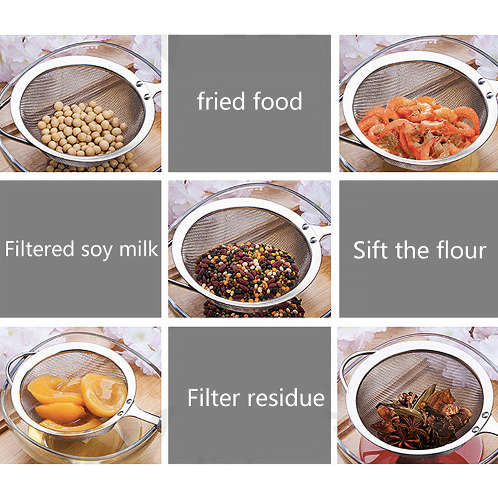 High Quality Kitchen Cooking Tools - Set of 3 Stainless Steel Colanders