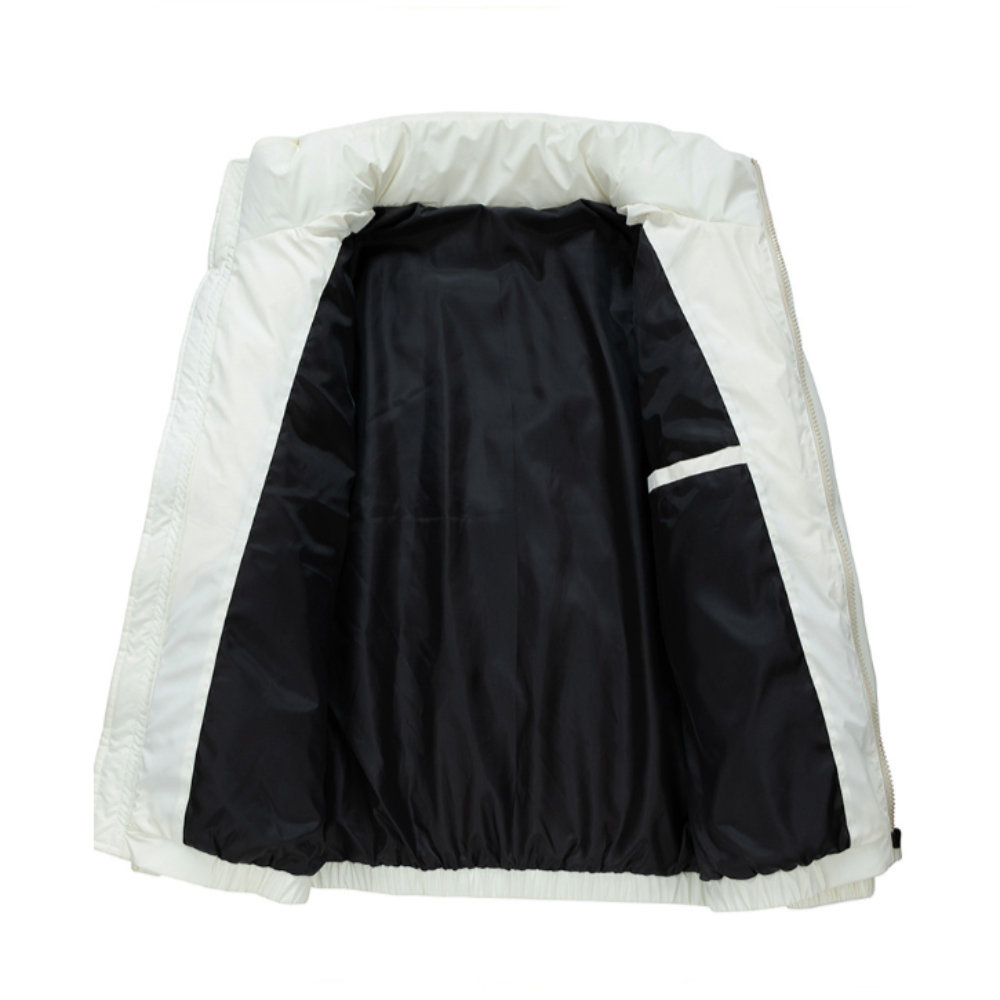 Quilted High Collar Men's Jacket