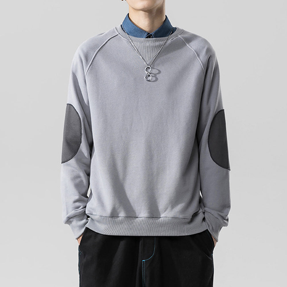 Contrasting Elbow Patch Men's Pullover