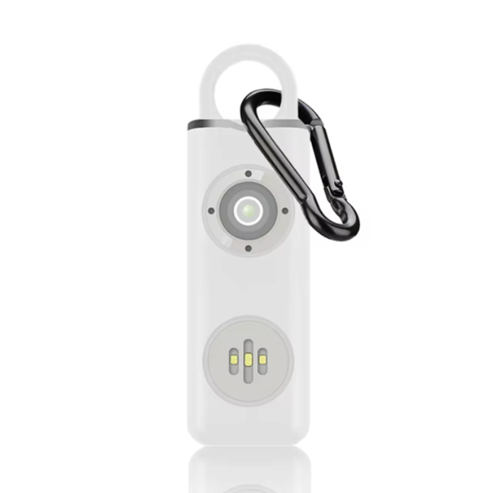 Personal Safety Keychain with Rechargeable Alarm and Flashlight