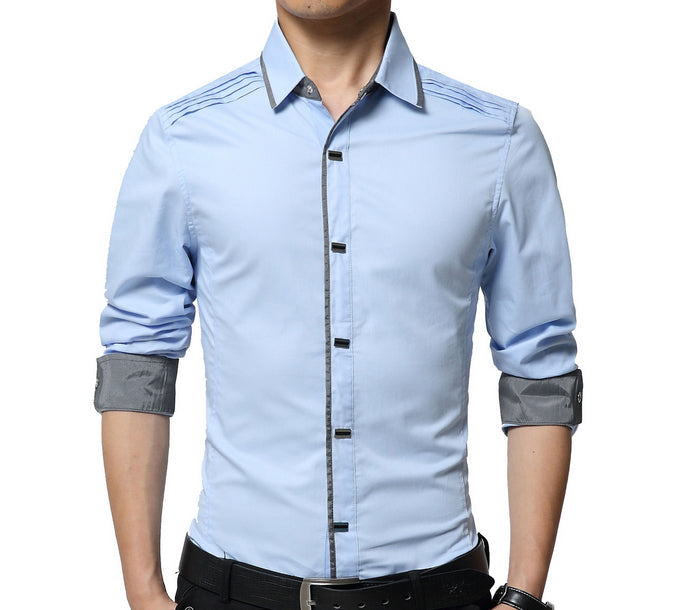 Layered Shoulder Detail Men's Shirt