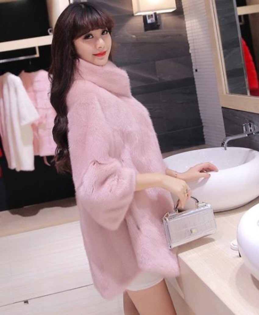 Faux Fur Women's Cape Jacket