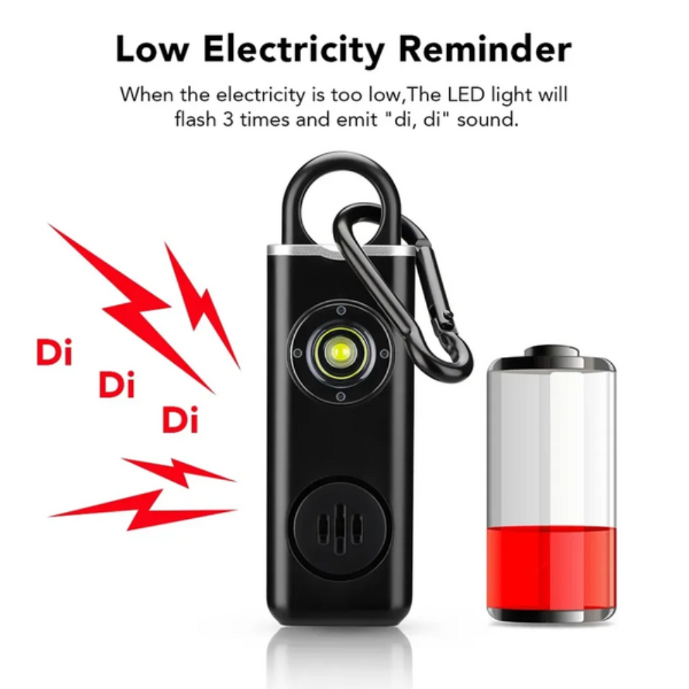 Siren Safety Alarm with Integrated LED Light for Personal Use