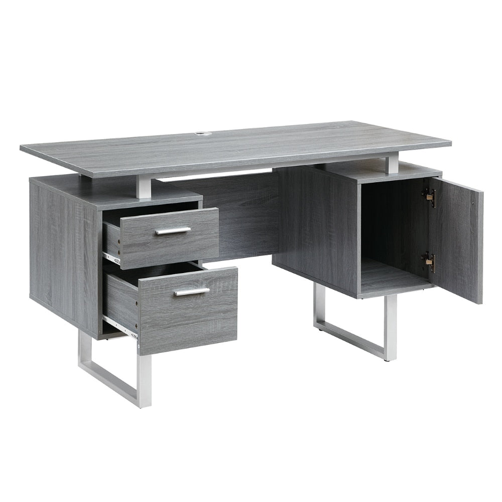 Contemporary Desk with Cabinet and Drawers