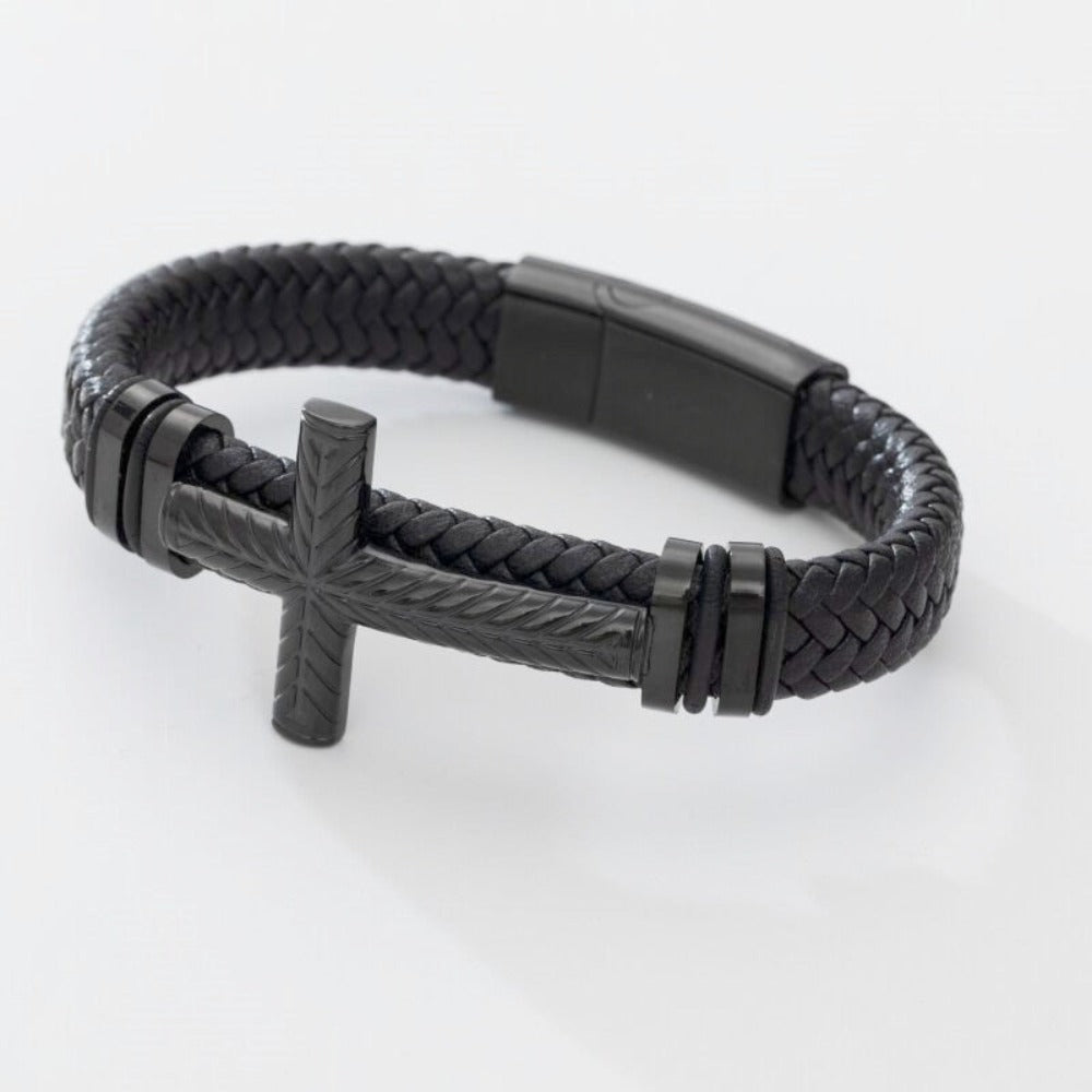 Braided Charm Bracelet Made from Vegan Leather