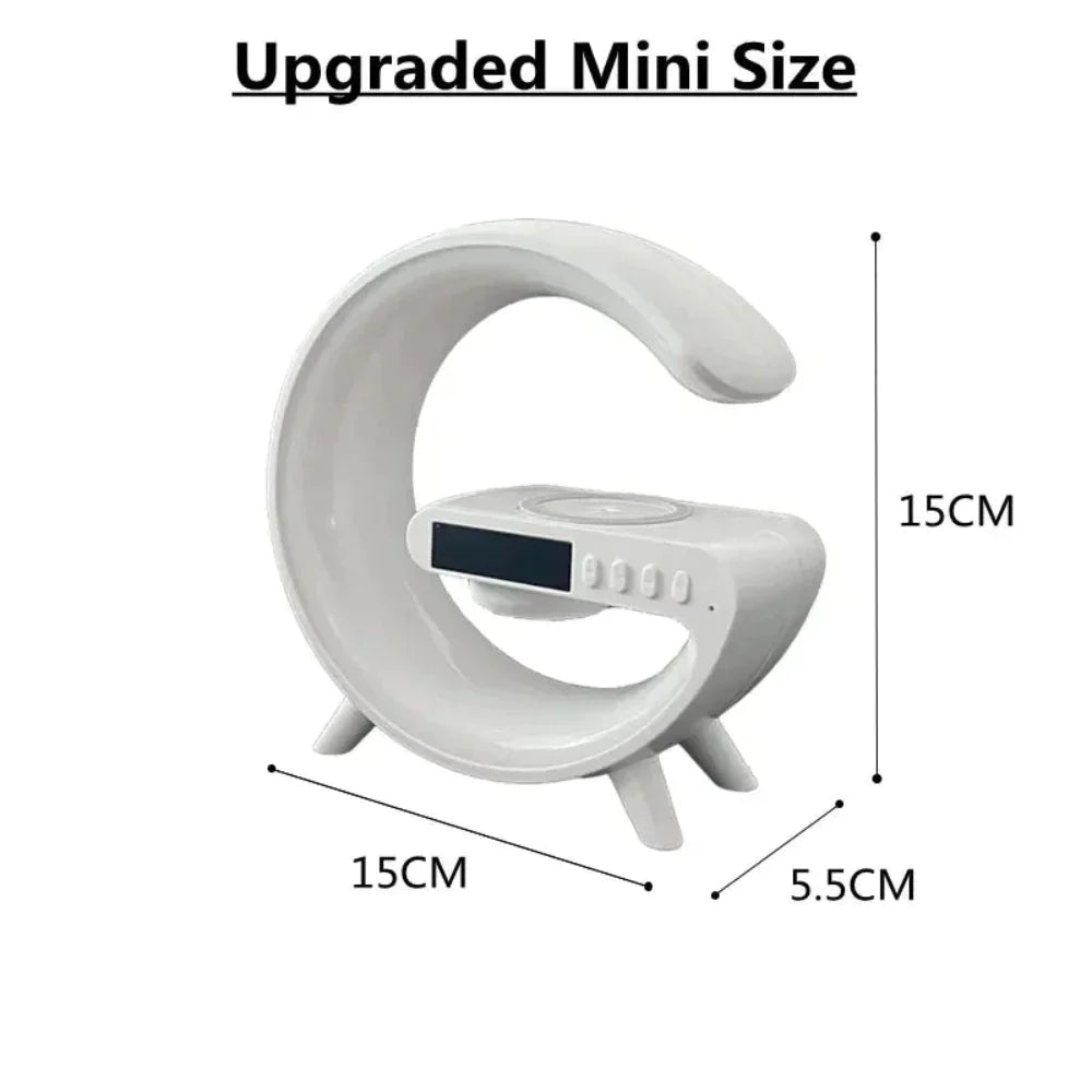 DeskTop Wireless Charging Station with Bluetooth Speaker - 5.9" RGB